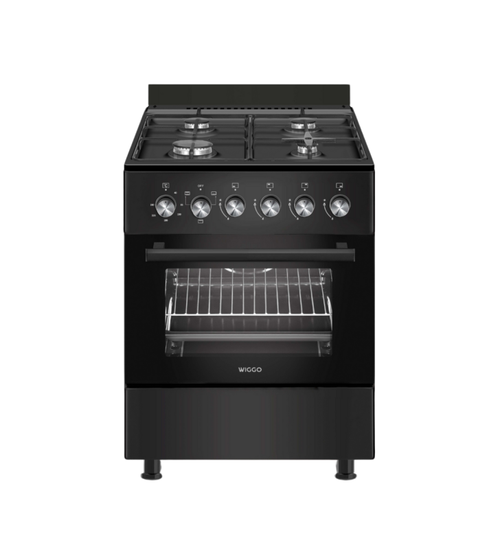 Wiggo WO-E603R(BB) Gas-Elektro Fornuis Zwart