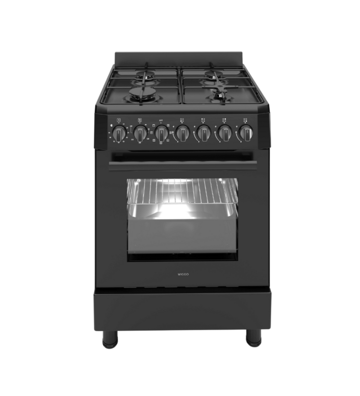 Wiggo WO-E605R (BB) Gas-Elektro Fornuis Zwart