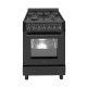 Wiggo WO-E605R (BB) Gas-Elektro Fornuis Zwart