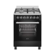 Wiggo WO-E605R (BX) Gas-Elektro Fornuis Zwart RVS