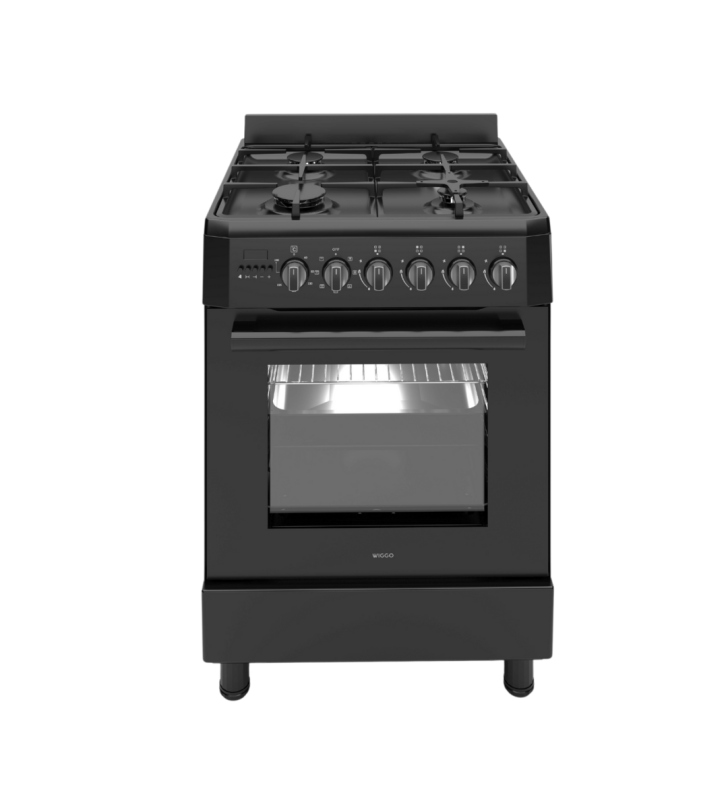 Wiggo WO-E609R(BB) Gas-Elektro Fornuis Zwart