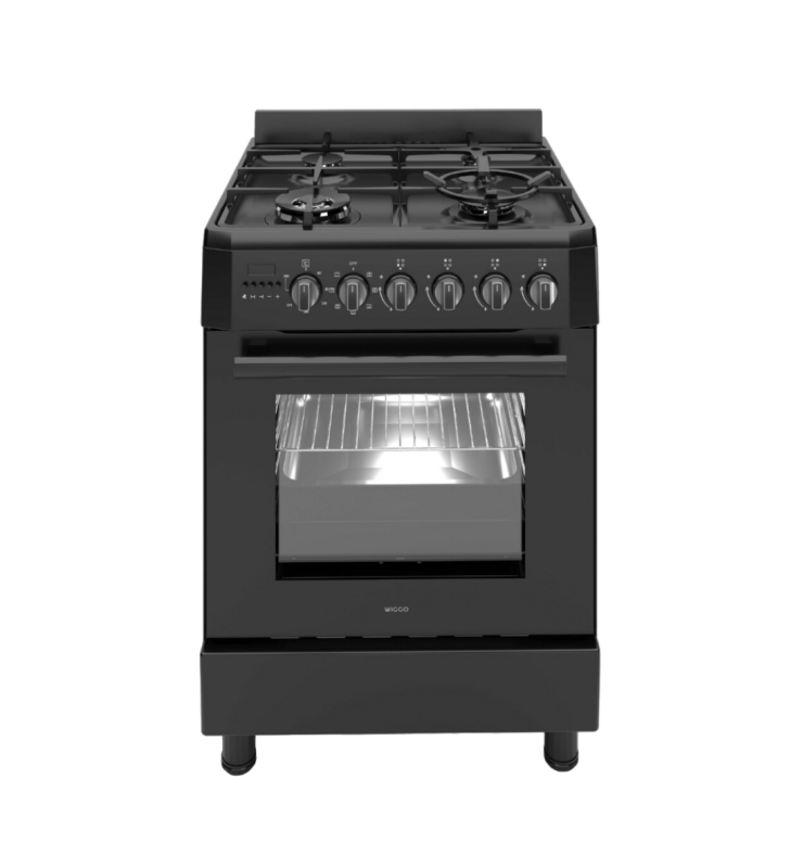Wiggo WO-E639R(BB) Gas-Elektro Fornuis Zwart