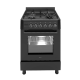 Wiggo WO-E639R(BB) Gas-Elektro Fornuis Zwart